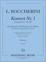 Konzert  G-Dur Nr.1 G477 fr Violoncello solo, 2 Hrner und Streichorchester Partitur