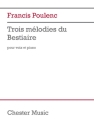 3 Mlodies du Bestiaire Vocal and Piano Buch