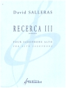 Recerca III (after Bach) pour saxophone alto