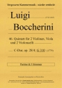 46. Quintett C-Dur, op. 28/4, G 310 fr 2 Violinen, Viola und 2 Violoncelli Partitur und Stimmen