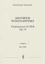 Violinkonzert fis-Moll op.14 fr Violine und Orchester Studienpartitur