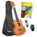 Concert Ukulele Linden Brown Set (incl. Bag, 3 Picks, Book, Tuner)