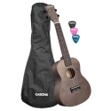 Concert Ukulele Linden Black (incl. Bag, 3 Picks)