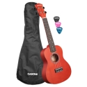 Concert Ukulele Linden Red (incl. Bag, 3 Picks)