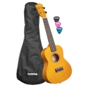 Concert Ukulele Linden Yellow (incl. Bag, 3 Picks)