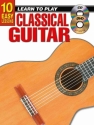 10 Easy Lessons - Learn To Play Classical Guitar Guitar Book & Media-Online