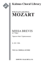 Missa Brevis in C (vocal score) Mixed voices