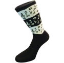 Socks 'Music Notes' black/white One Size 6-11  1 pair