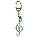 Pewter Keyring 'Treble Clef'