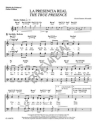 La Presencia Real / The True Presence SATB, Keyboard, Guitar and Ensemble Part