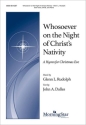 Whosoever on the Night of Christ's Nativity Solo Voice, SATB, and Piano Choral Score