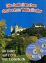 Die beliebtesten deutschen Volkslieder DIN A5 (+2 CD's)  Spiralbindung