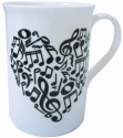 Tasse 'Heart of Notes' black/white Bone China Mug