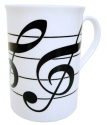 Three Treble Clefs Bone China Mug