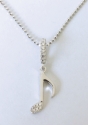 Sterling Silver Quaver & Stones Pendant