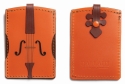 Violin Leather Credit Card Case