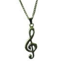 Pewter Pendant Treble Clef