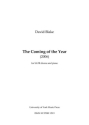 The Coming of the Year Gemischter Chor mit Klavier/Orgel Chorpartitur