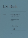 Englische Suite A-Dur Nr. 1 BWV 806 fr Klavier zu zwei Hnden Ausgabe mit Fingersatz